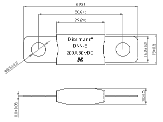 Fusibile automobilistico a corrente forte DC32V DC58V DC80V per il fusibile tagliato basso di capacità