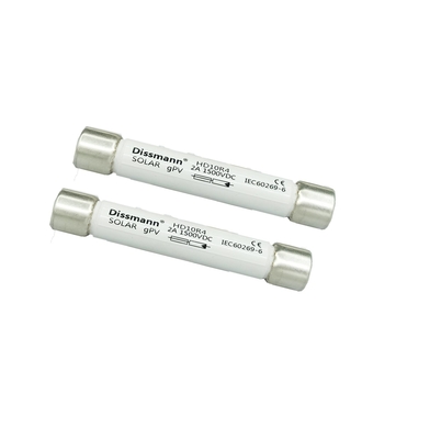 Fusibile ad alta tensione di CC 1500VDC, fusibile solare ceramico del cavo elettrico di amp